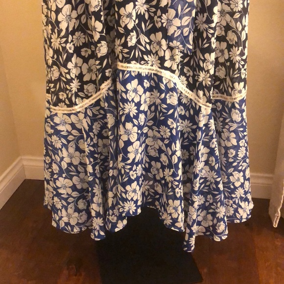 EUC Blue Floral Hi Lo Dress - Picture 2 of 7